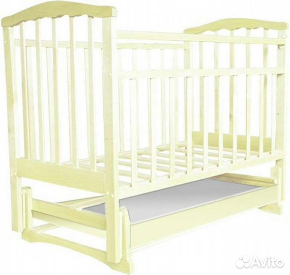 Детская кроватка с продольным маятником