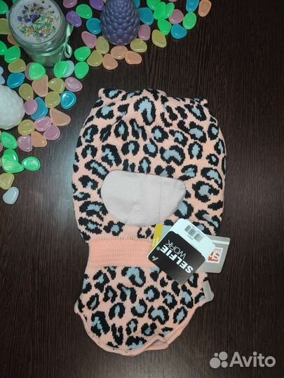 Шапка шлем для девочки 46-48 новая
