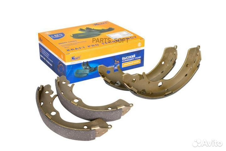 Kraft KT 091551 Колодки тормозные барабанные Honda