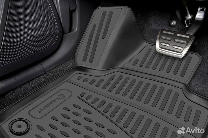 Коврики 3D в салон подходит для mitsubishi Pajero Sport (III, IIIp), 2015, 4 шт. (полиуретан) / Митс