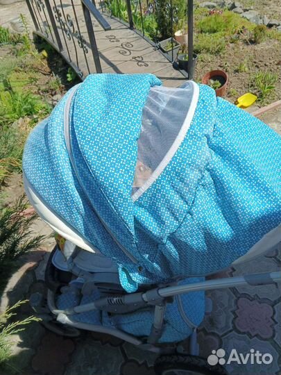 Детская коляска2 в 1 эко кожа