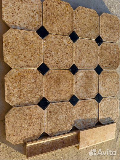 Плитка тротуарная бархан с кубиками