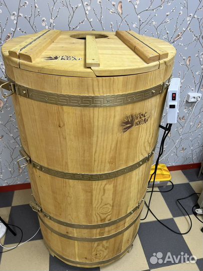 Кедровая бочка с парогенератором