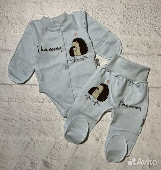 Комплект боди и ползунки для новорожденных
