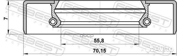 Сальник привода 55.8X70.15X7X7 95GDS57700707X