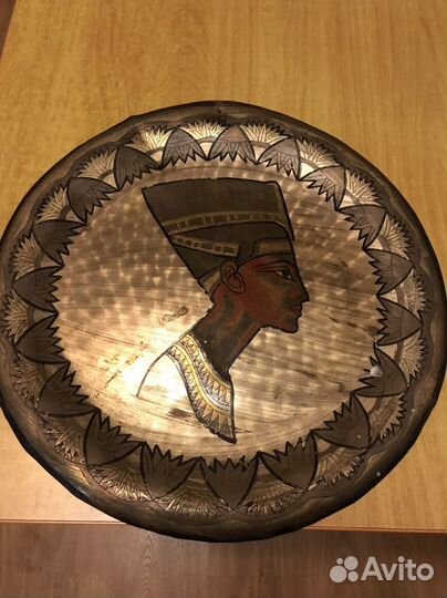 Настенная тарелка медная