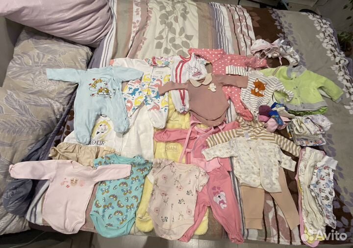 Вещи пакетом на новорожденного (девочка 56-62)