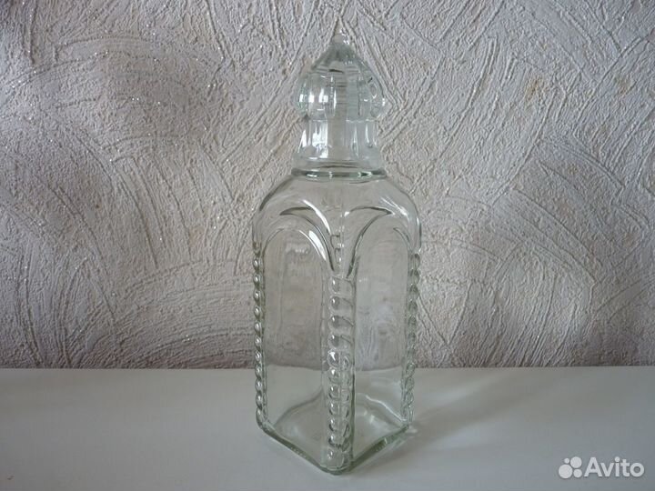 Декоративная стеклянная бутылка 