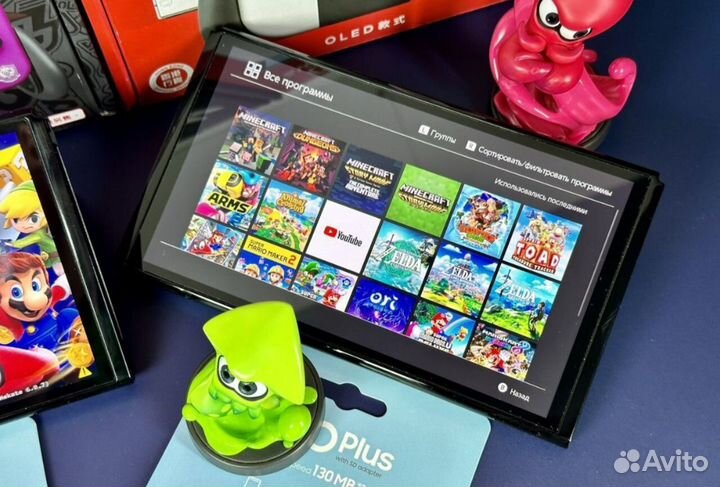 Прошитый Nintendo Switch Oled + 5000 Игр