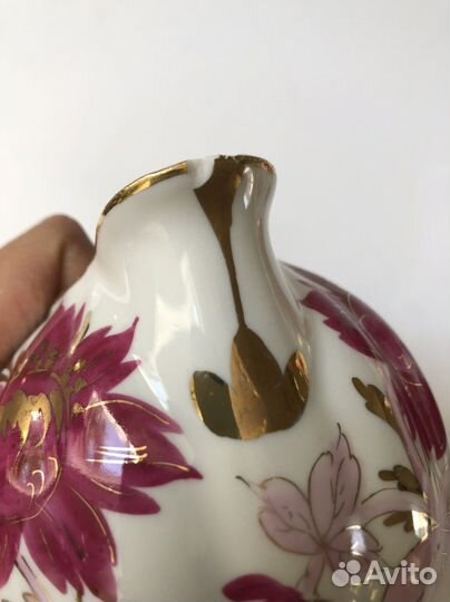 Молочник Дулево малиновые астры 1960