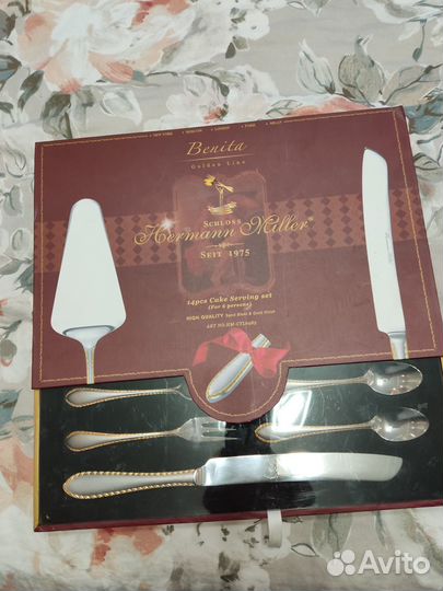 Набор подарочный приборы для десерта