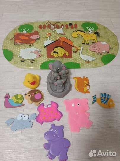 Детский коврик для ванной/игрушки для купания