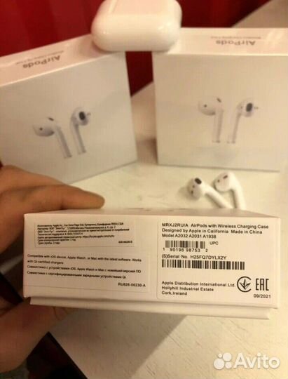 Airpods 2, беспроводные наушники apple airpods 2