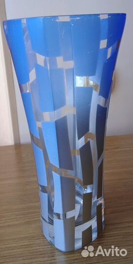 Ваза для цветов «овал»; 25 см. стекло с напылением