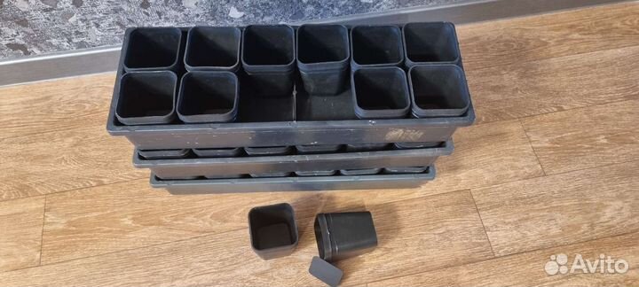 Набор для рассады (поддон+горшочки) 12 стак