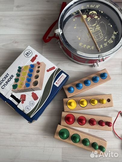 Игрушки деревянные и др. 1, 2, 3, 4 года