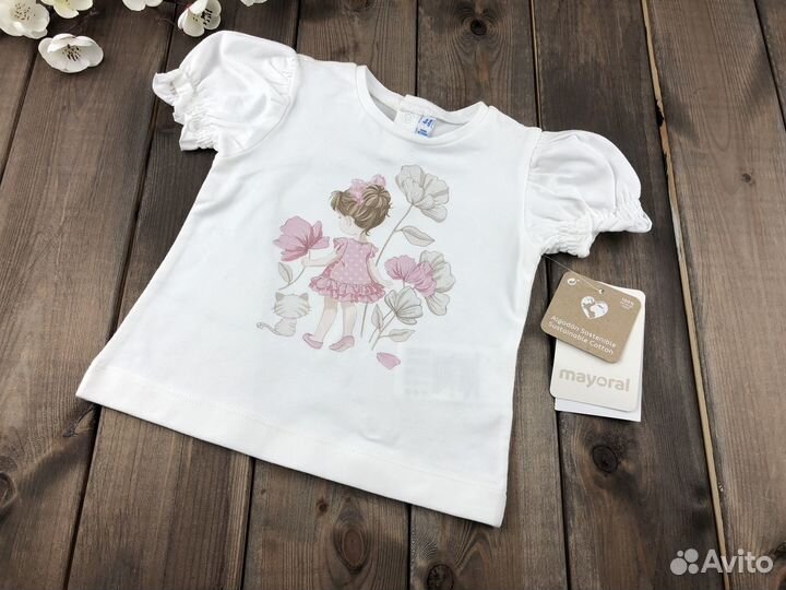 Футболка для девочки хлопок Mayoral