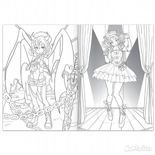 Раскраска аниме «Песнь фантазии», 16 стр