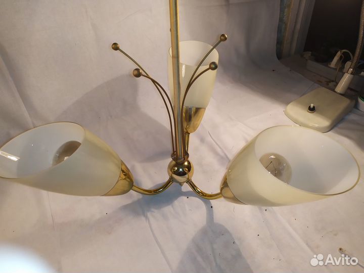 Люстра СССР-гдр начало 60-х тс паспортом 80 см