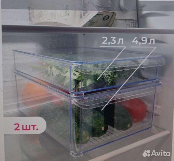 Набор пластиковых органайзеров для холодильника