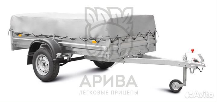 Прицеп 01.022 с тентом 50 см. Для садовой техники