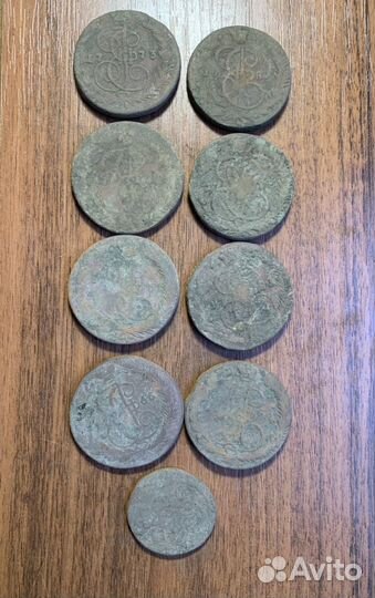 Монеты пятаки Екатерины 2