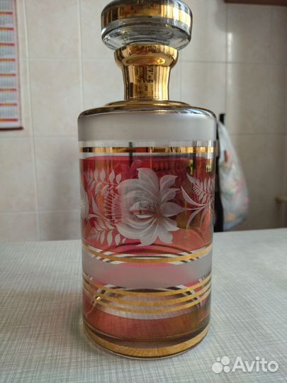 Богемия рюмки лепка, бокалы, графин