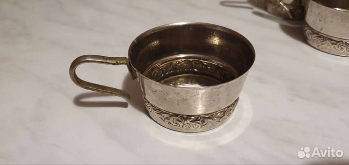 Подстаканник мельхиор, мнц