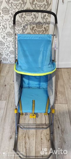 Детские утеплённые санки