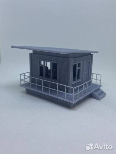 Будка дежурного по переезду для макета жд ржд сжд