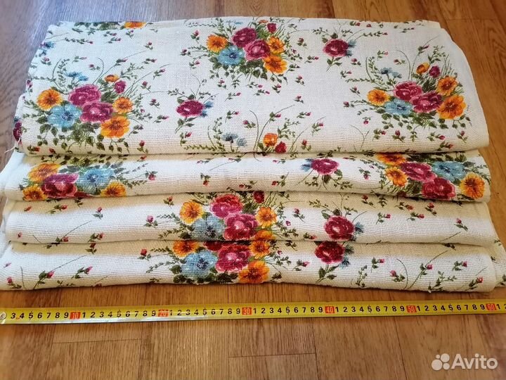 Ткань лён СССР для штор/интерьера новая
