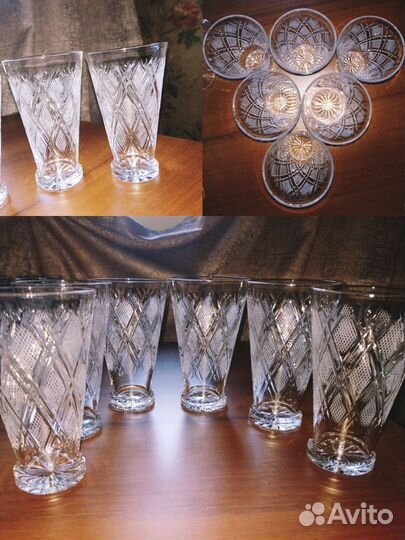 Хрустальные стаканы,рюмки,стопки СССР