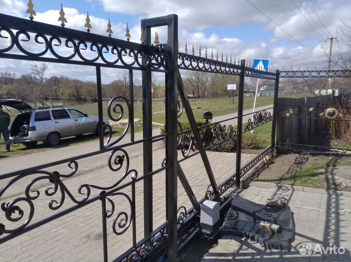 Откатные ворота под ключ с доставкой и установкой