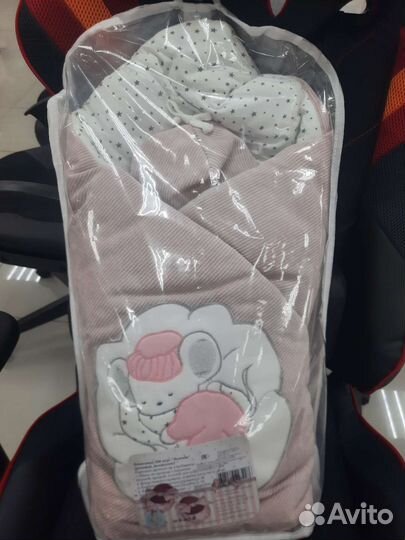 Одеяло конверт на выписку для девочки