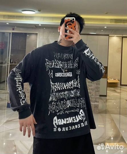 Лонгслив Balenciaga diy metal