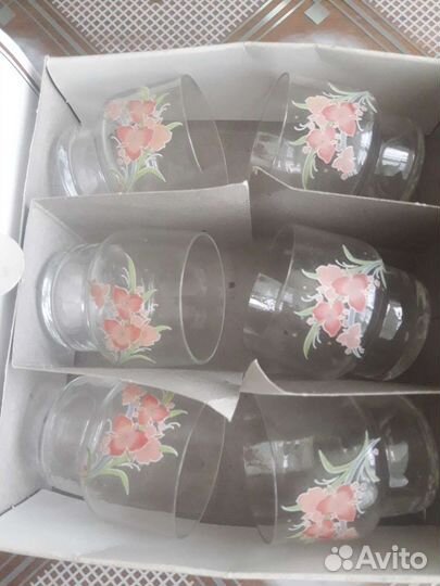 Набор Стопочек с цветочками