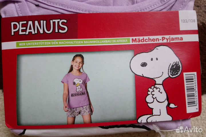 Пижамки с шортами на девочек 122/128