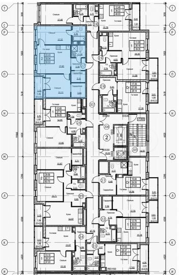 2-к. квартира, 60,6 м², 5/13 эт.