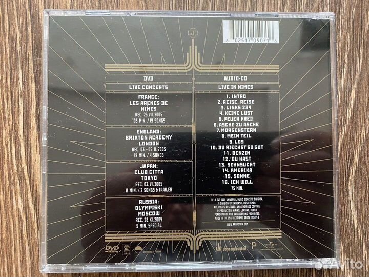 Rammstein - volkerball - 2006 CD + DVD Booklet