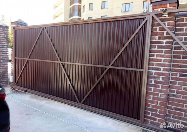 Откатные ворота под ключ с установкой