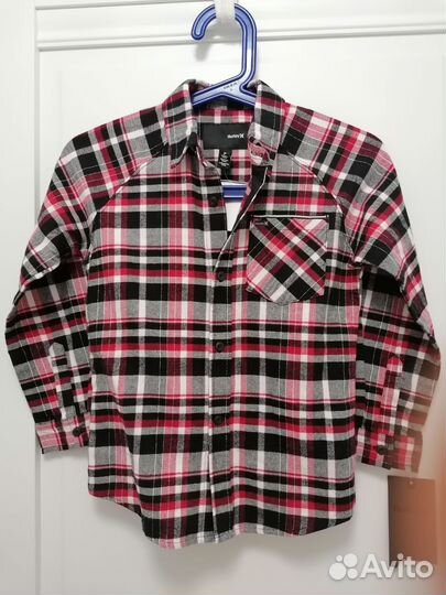 Рубашка в клетку Hurley на мальчика 122 128 см