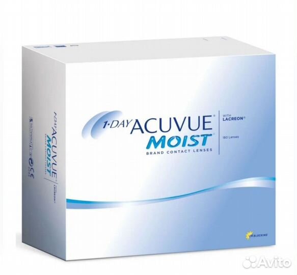Контактные линзы acuvue 1-DAY moist. 180 шт