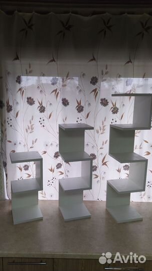 Полка настенная угловая три размера