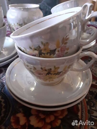 Чайный сервиз перламутр СССР