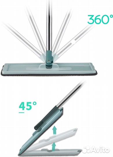 Швабра для мытья полов с отжимом и ведром Mop Scra