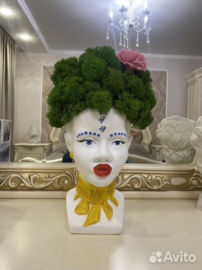 Африканка кашпо скульптура