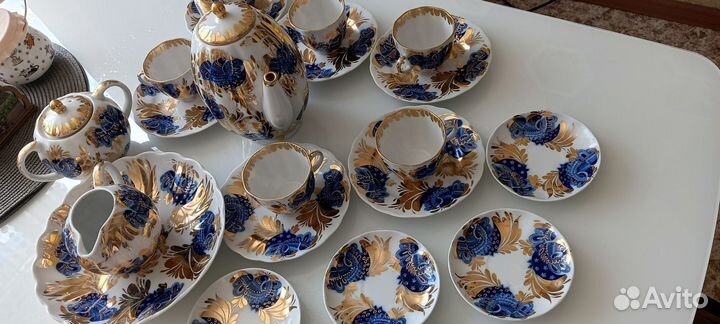 Кофейный сервиз лфз СССР золотой сад