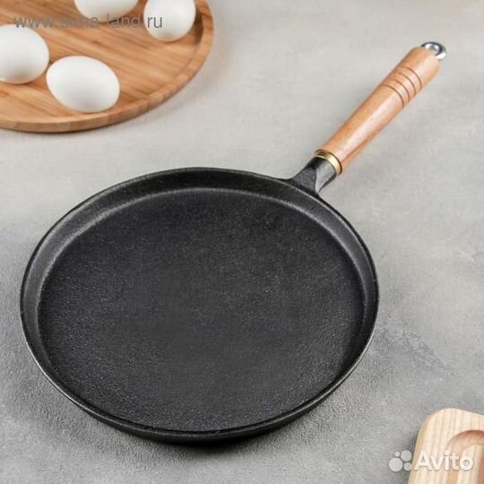 Сковорода блинная чугунная Доляна «Классика», d23