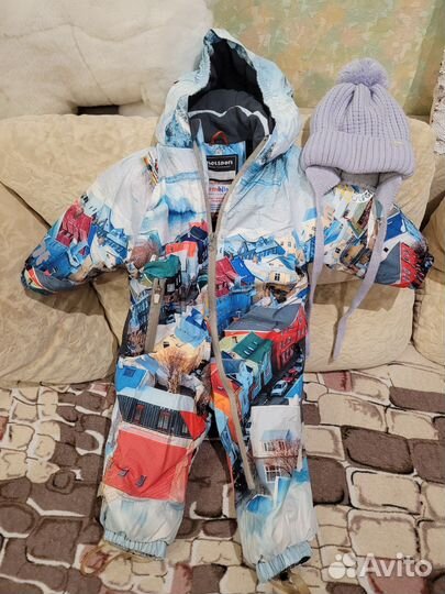 Комбинезон+шапка зима