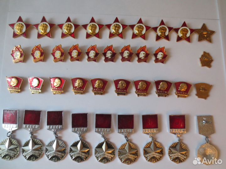 Значки СССР:октябрёнка,пионерский,влксм,не б/у